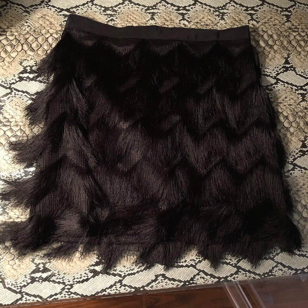 Lavender Brown Fringe Skirt